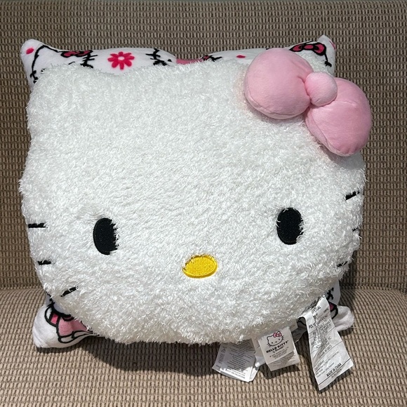 Hello Kitty Pink Daisies And Bows Decorative Pillow Set Made By Sanrio - Picture 3 of 12